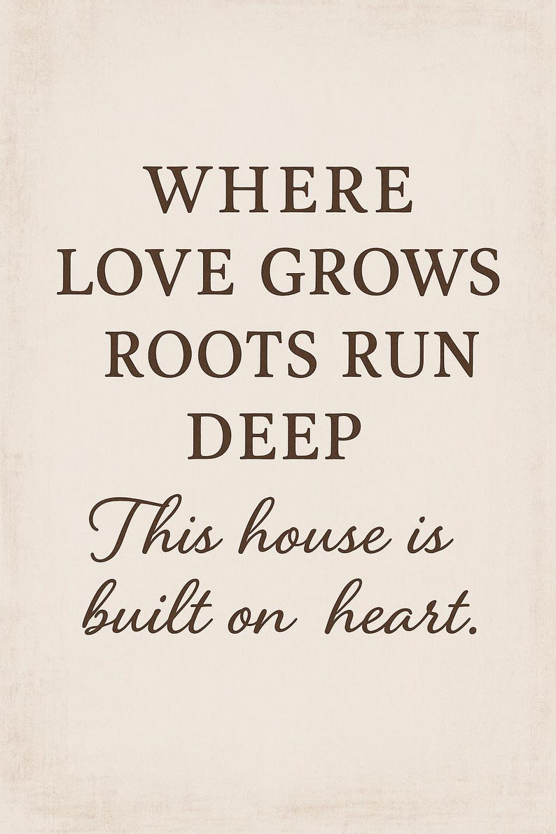 Family Quote Printable Set of 3 | Where Love Grows & Roots Run Deep ...