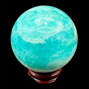 Excellent quality blue aragonite sphere