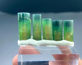 Bicolor green tourmaline Crystals from Afghanistan -10 gram