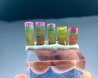 Bicolor tourmaline Crystals from Afghanistan -8 gram