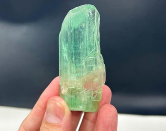 Green natural kunzite Crystal from Afghanistan -55 gram