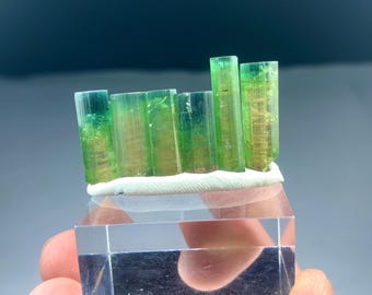 Bicolor green tourmaline Crystals from Afghanistan -11 gram