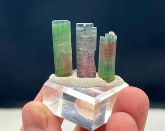 Bicolor tourmaline Crystals from Afghanistan -9 gram