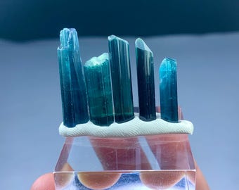 Indicolite tourmaline crystals from Afghanistan -10 gram