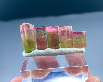 Bicolor tourmaline Crystals from Afghanistan -10  gram