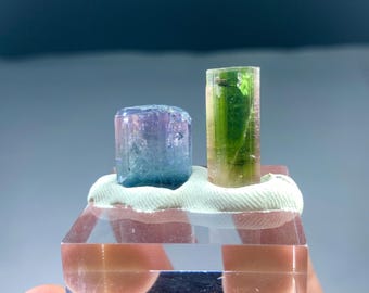 Bicolor tourmaline Crystals from Afghanistan -9 gram