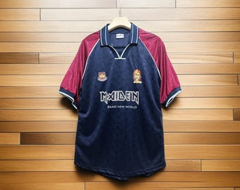 1999-2001 Iron Maiden west ham united football club T-shirt