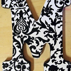 9 inch Black and White Print Letters image 3