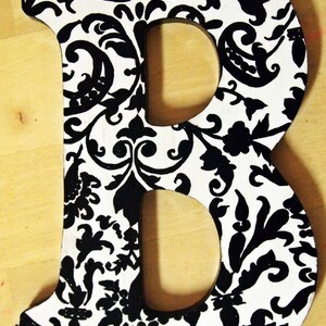 9 inch Black and White Print Letters image 4