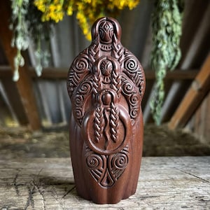 Pra Ma Altar Hölzerne Göttin Große Mutter Göttin Frau Linie Sacred Feminine