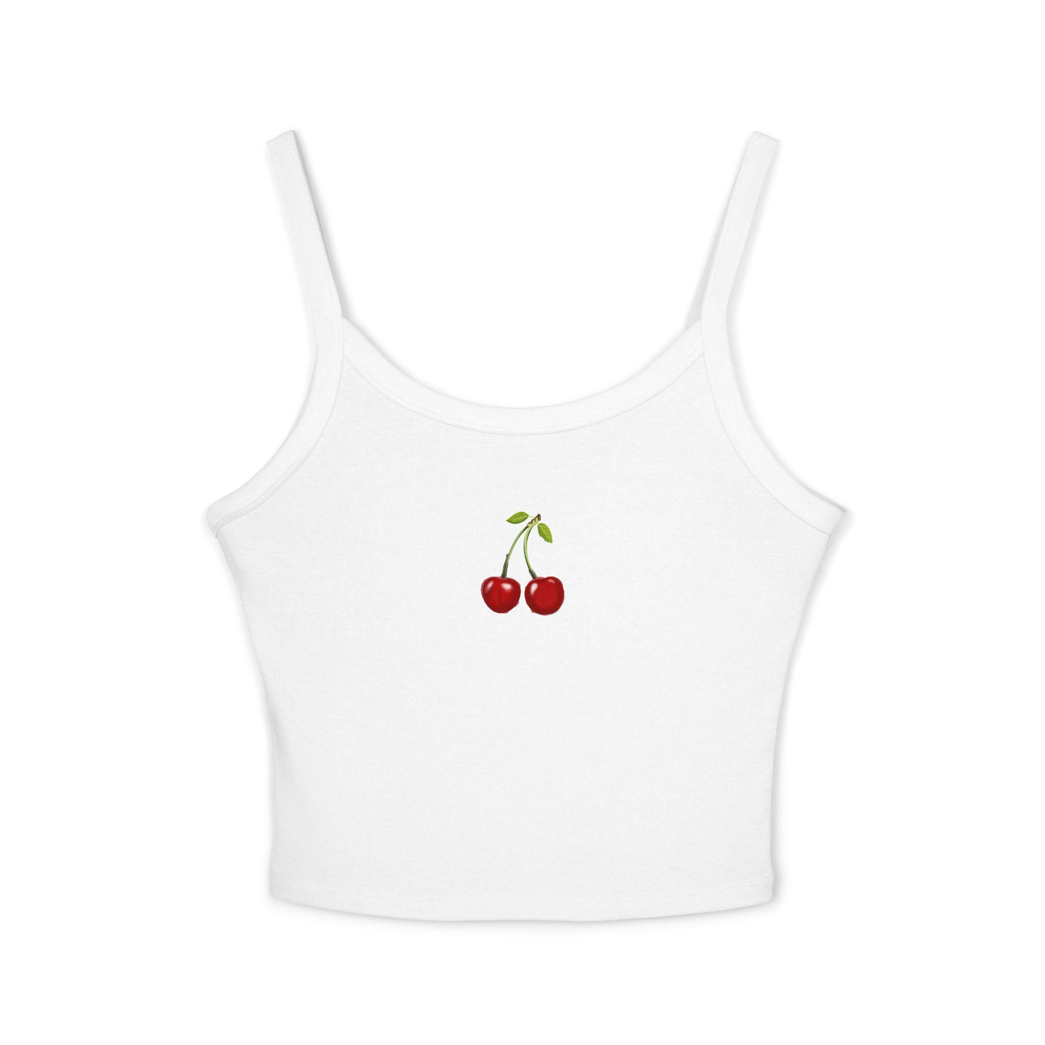 Cherries Tank Top - Spaghetti Strap, Women's, Summer Fruit
