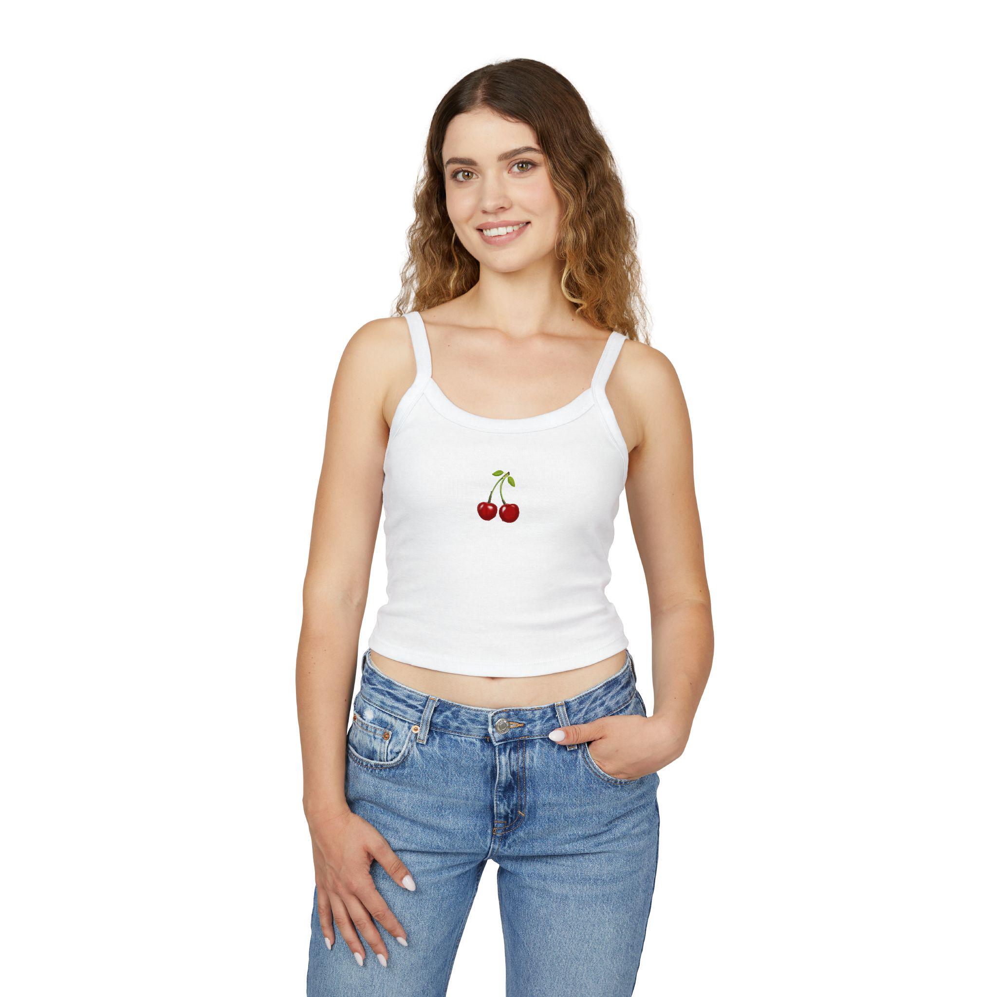 Cherries Tank Top - Spaghetti Strap, Women's, Summer Fruit