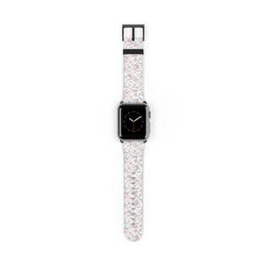 Uhrenarmband Blumen, stilvolles Uhrenarmband, Armband mit Rosenmuster, verstellbares Uhrenzubehör, perfekt für Geschenke und den Alltag