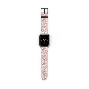 Uhrenarmband Blumen, Stilvolles Accessoire für Frauen, Geschenk für Sie, Frühlings-/Sommermode, Apple Watch Strap