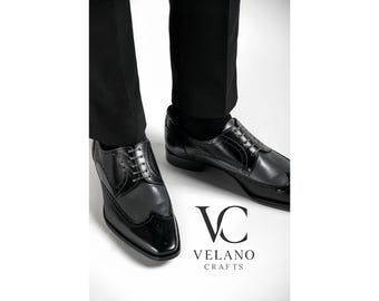 Handmade Genuine Leather Oxford Brogue Shoes for Men : Formal Shoes