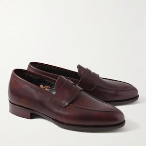 Black Loafers, handmade leather shoes, gift for men, Brown , loafers, slip on, casual wear, custom made.