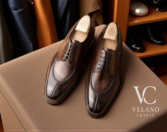 Handmade Genuine Leather Classic Oxford Shoes: Men's Classic Dress Footwear