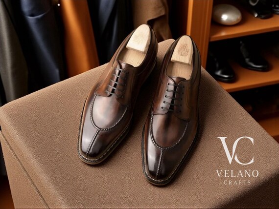 Handmade Genuine Leather Classic Oxford Shoes: Men's Classic Dress Footwear