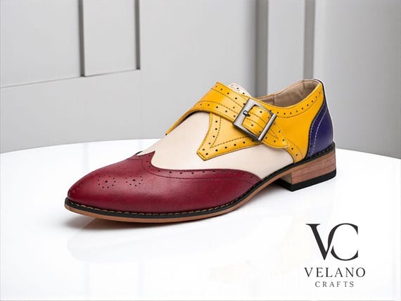 Handmade Leather Single Monk Strap Shoes: Men's casual Footwear