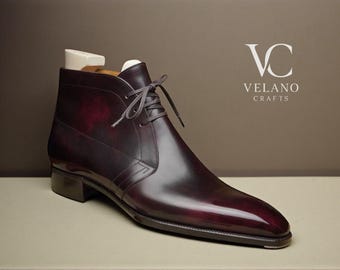 Handmade Genuine Luxury Leather Chukka Boots: Classic Vintage Style Formal And Casual Footwear