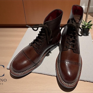 Brown boots , handmade leather shoes, gift for men, leather shoes for men, custom made leather boots, Boots.