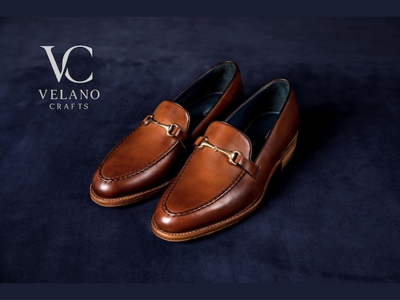 Handmade Genuine Leather Penny Loafers: Men's Classic Dress Shoes
