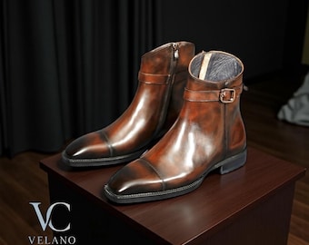 Handmade Genuine Leather Jodhpur Boots: Classic Men's Footwear