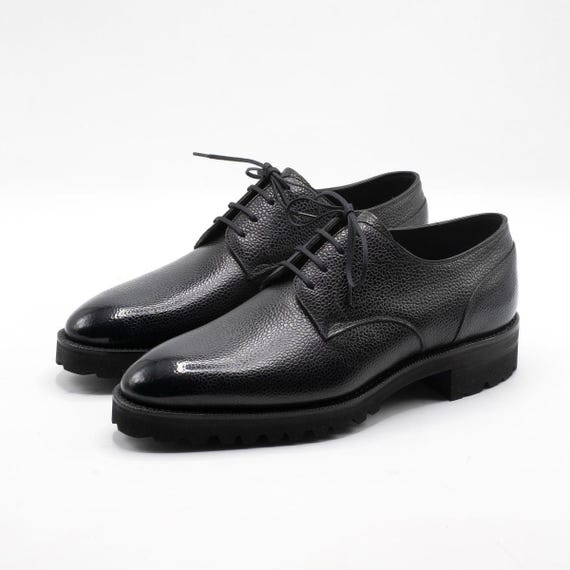 Black derby shoes, handmade leather shoes, gift for men , leather shoes , oxford shoes, leather shoes for men.