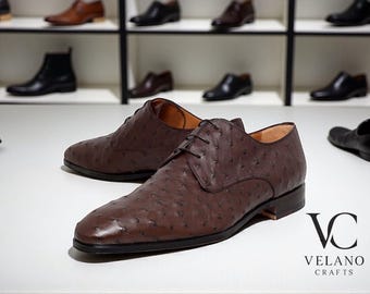 Handmade Textured Leather Oxford Shoes: Men's Classic Dress Footwear