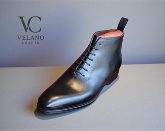 Handmade Genuine Leather Chukka Boots: Classic Vintage Style Formal And Casual Footwear