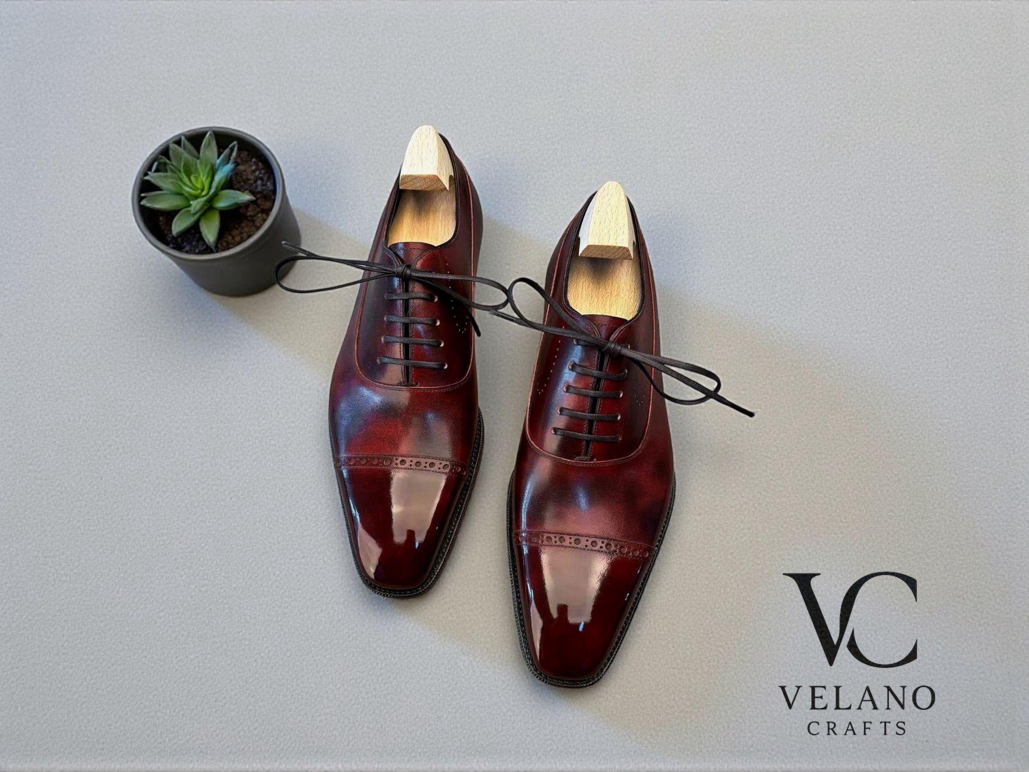 Allen Edmonds Hugh Brown Leather Split Toe McAlliister Shoes Mens 9.5 Vintage Dress Shoes Men - Etsy main image 4