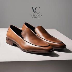 Brown Loafers, handmade leather shoes, gift for men, Brown , loafers, slip on, casual wear, custom made.