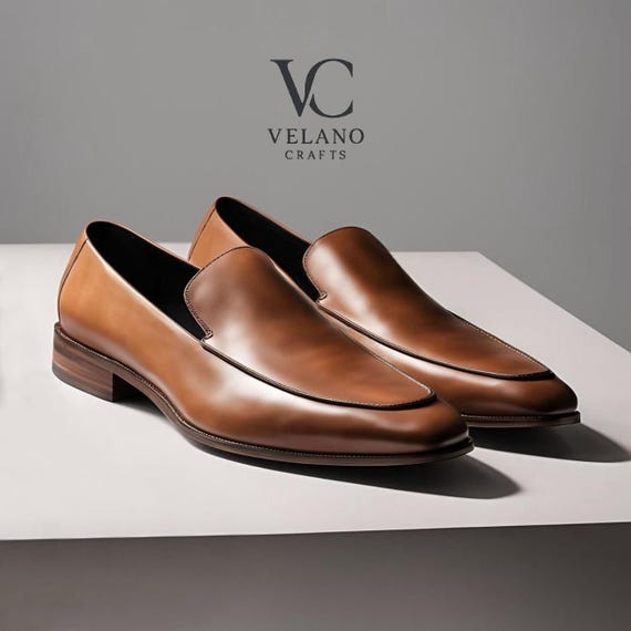 Brown Loafers, handmade leather shoes, gift for men, Brown , loafers, slip on, casual wear, custom made.