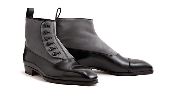 Button boots, handmade leather shoes, gift for men, leather shoes for men, custom made button boots, Boots.