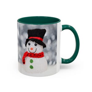 Festive Snowman Coffee Mug, Christmas Mug, Holiday Gift, Winter Decor, Cute Snowman Mug