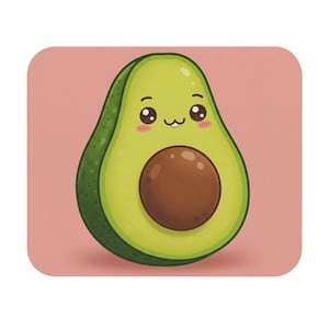 Cute Avocado Mouse Pad, Desk Accessories, Gamer Mousepad, Office Decor, Gift for Friends, Kawaii Aesthetic