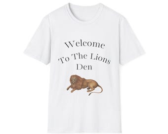 Welcome to the Lion's Den Chit T-Shirt | Vintage Lion Illustration