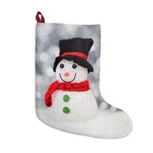Snowman Christmas Stocking | Festive Holiday Decor, Personalized Gift, Cozy Home Accent, Christmas Decoration, Winter Celebration
