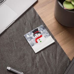 Charming Snowman Post-it® Note Pads, Winter Stationery, Holiday Gifts, Cute Office Supplies, Festive Desk Decor, Christmas Notes