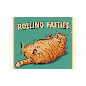 Funny Cat Poster Art for Home Decor, Wall Art for Cat Lovers, Unique Gifts, Playful Cat Prints, Vintage Style Home Decoration