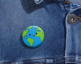 Custom Earth-Themed Pin Buttons