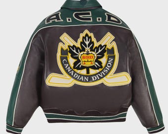 Avirex Men's Leather Varsity Jacket – Vintage Canadian Division