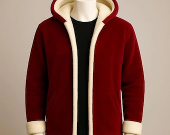 Luxury Sherpa-Lined Fleece Unisex Winter Jacket Warm Christmas Gift Soft Faux Fur Lined Hoodie