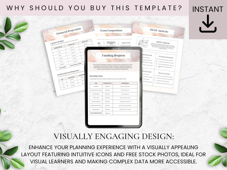 Beauty Salon Business Plan Template Canva Editable | Nail Lash Tech ...