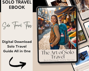 Solo Travel Planner: 13-seitiges Reisetagebuch, editierbar in Canva (Digitaler Download)