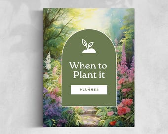 Planificador de jardinería en PDF: Calendario de siembra de verduras y hierbas (descarga digital)