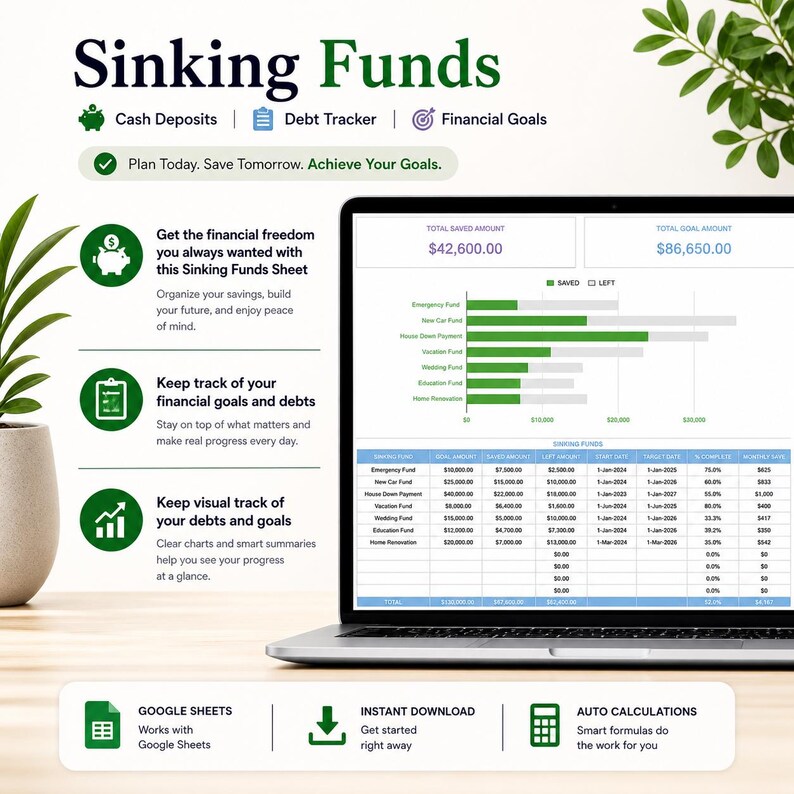 Ultimate Monthly Budget Template Google Sheets | Expense Tracker ...