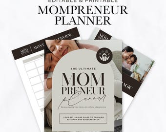 Mompreneur Planner Template Printable Mompreneur Mom Planner Success Planner Business Planner for Moms Entrepreneur Mom Productivity Planner