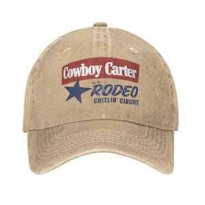 Casquette Cowboy Carter Beyoncé – Rodeo Chitlin' Circuit Tour 2025 – Fan merch concert unisexe – Rouge Bleu Noir Beige Gris, baseball cap