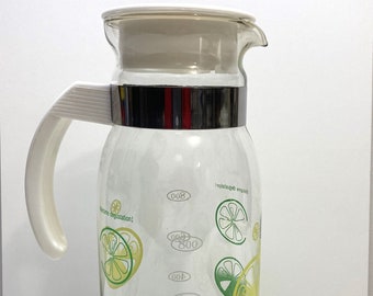 Pyrex Vintage Glass Pitcher Carafe Lemon Lime